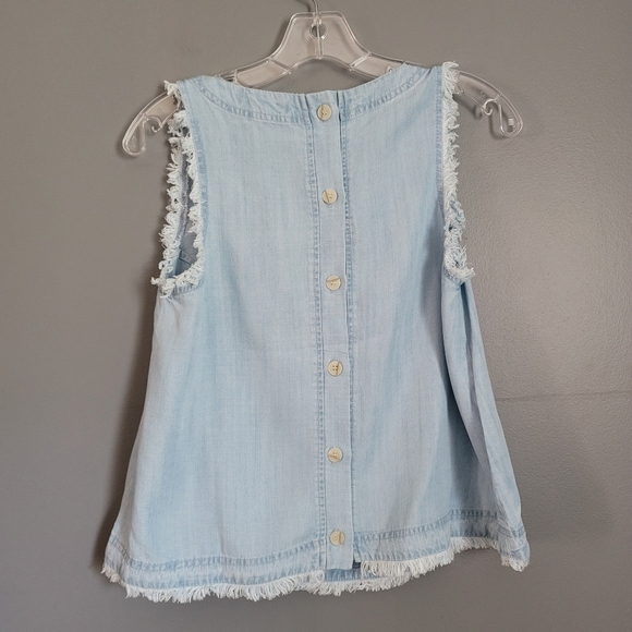 For The Republic Denim Sleeveless Top. Size SP - Picture 6 of 9